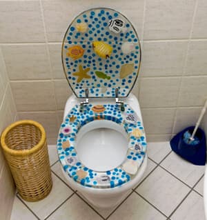 Toilettensitz mit Motiven