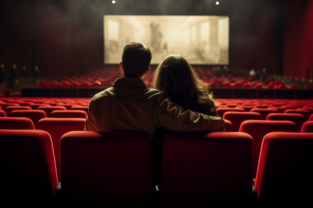 A couple enjoying a theatre performance as a Valentine’s Day experience gift
