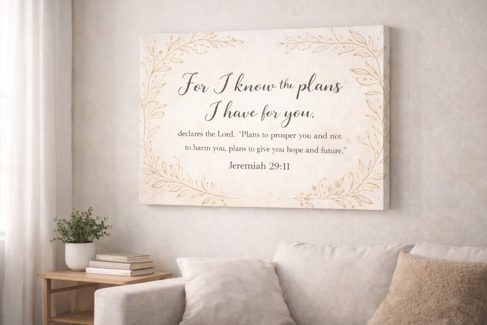 Custom scripture canvas prints for birthdays