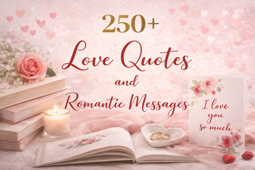 Romantic couple sharing a moment with love quotes