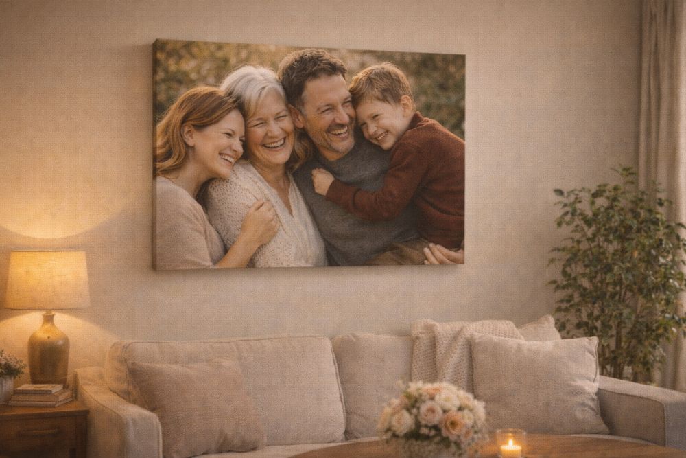 Personalised canvas print for mum