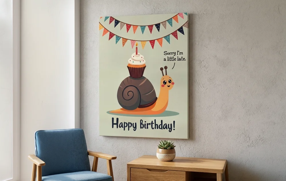 MIXPIX photo tiles displaying a collection of family pictures, ideal as a belated birthday gift