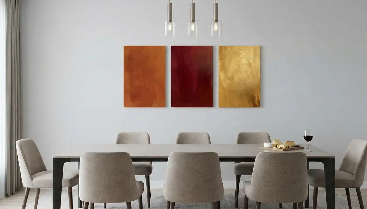 Large personalised family photo canvas print displayed as dining room wall art in a bright British home, with a coordinating custom photo cushion on a dining chair