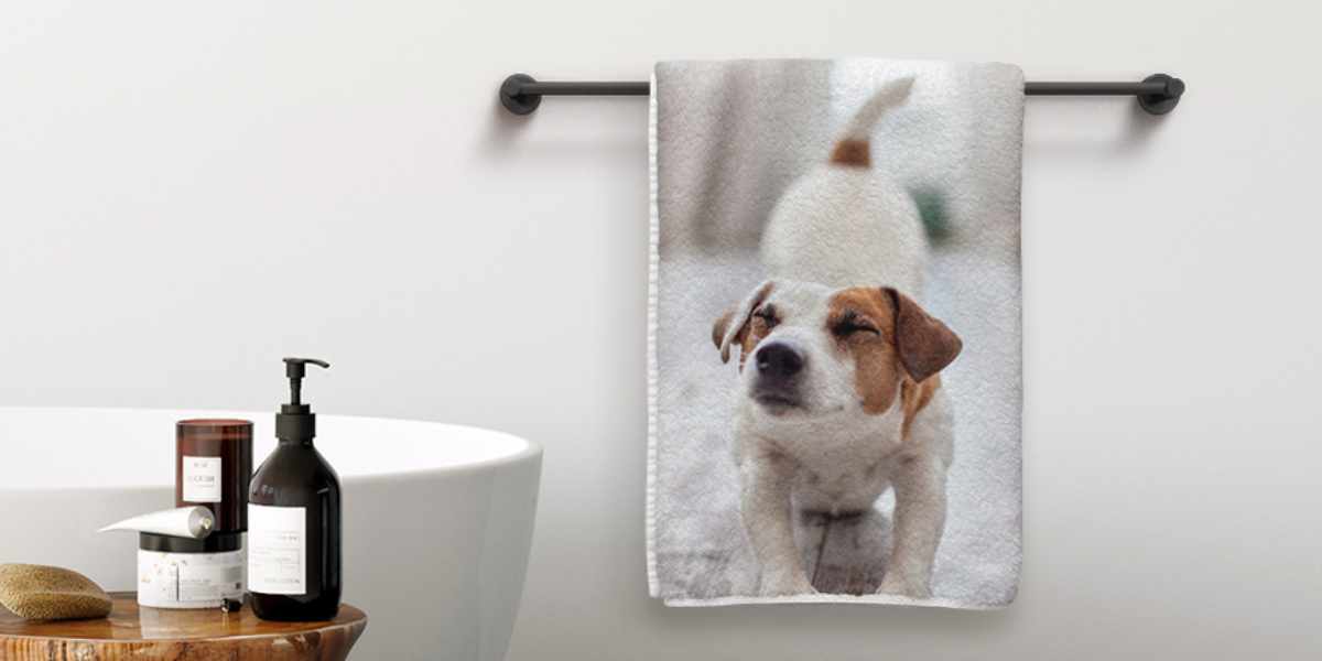 GRAZDesign Asciugamano Personalizzato Con Cane E Nome, Cane Da