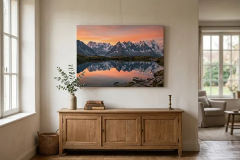 Photo sur toile 90x60 cm au-dessus d'un buffet
