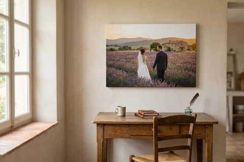 Photo sur toile 60x40 cm au-dessus d'un bureau