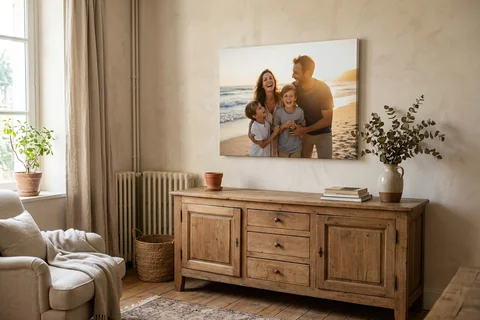 Photo sur toile 80x60 cm au-dessus d'un buffet