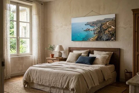 Photo sur toile panoramique 100x50 cm au-dessus d'un lit