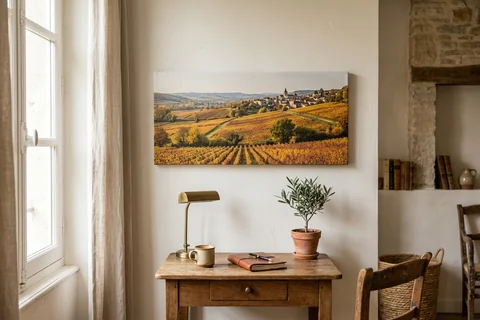 Photo sur toile panoramique 60x30 cm au-dessus d'un bureau