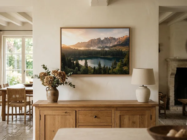 Photo sur toile 90x60 cm au-dessus d'un buffet de salle à manger, paysage de montagne