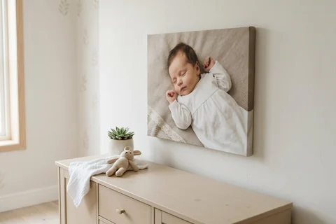 Christening canvas print