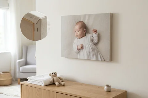 Christening canvas print